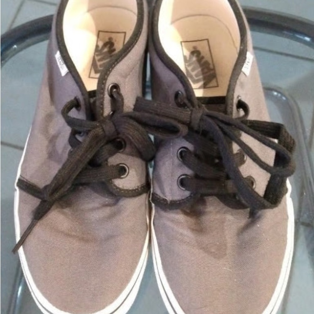 Vans Men's Gray Canvas Sneakers